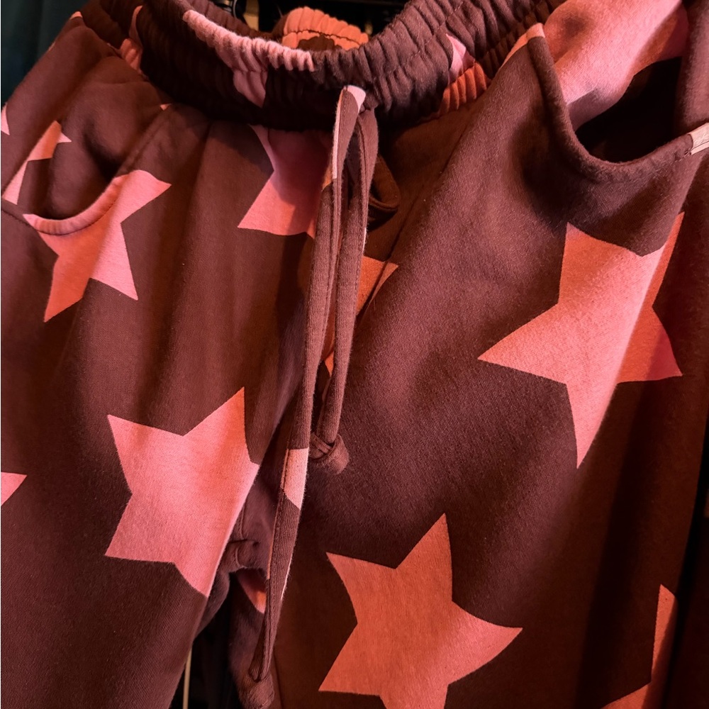 Urban Outfitters Pink Star Patterned Joggers